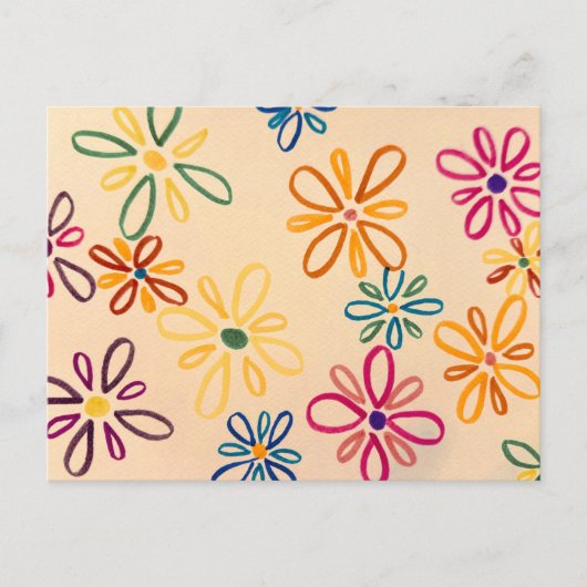 Gute Abstrakte Blume Postkarte (Vorderseite)
