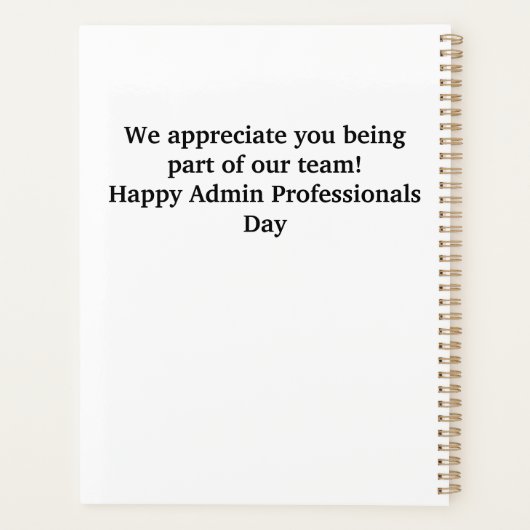 Gute administrative Arbeit Planer (Rückseite)