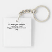 Gute administrative Arbeit Schlüsselanhänger (Rückseite)