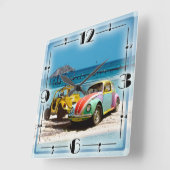 Gute alte Herbstwand Quadratische Wanduhr (Winkel)