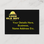 Gute alte Jungen-Visitenkarten Visitenkarte (Rückseite)