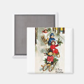 Gute alte Weihnachten Magnet (Vorderseite/Rückseite)