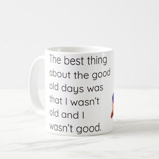 Gute alte Zeiten Kaffeetasse (Vorderseite Links)
