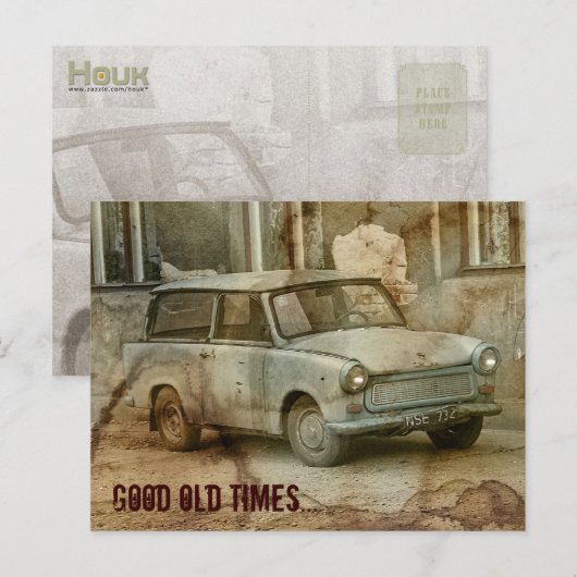 Gute alte Zeiten Postkarte (Vorne/Hinten)