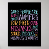 Gute Anwälte und Richter für Fehler inspirierend Poster (Vorne)