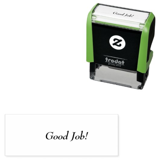 "Gute Arbeit!" Briefmarke Permastempel (Beispiel)