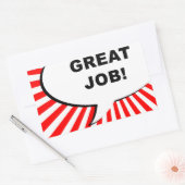 Gute Arbeit! Comic-Blase Rechteckiger Aufkleber (Umschlag)