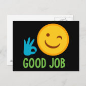 Gute Arbeit Emoji Postkarte (Vorne/Hinten)