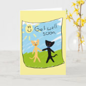 Gute Arbeit Karte (Gelbe Blume)