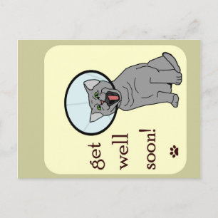 Gute Arbeit Katze mit Kone Postkarte