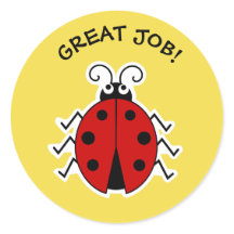 Gute Arbeit Ladybug Lehrer gelb