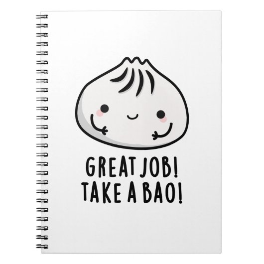 Gute Arbeit mit einem Bao Funny Dimsum Puff Notizblock (Vorderseite)