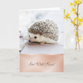 Gute Arbeit | Niedliche Igel Card Karte (Gelbe Blume)