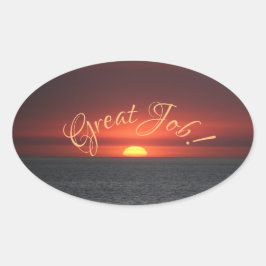 Gute Arbeit! Ovaler Aufkleber