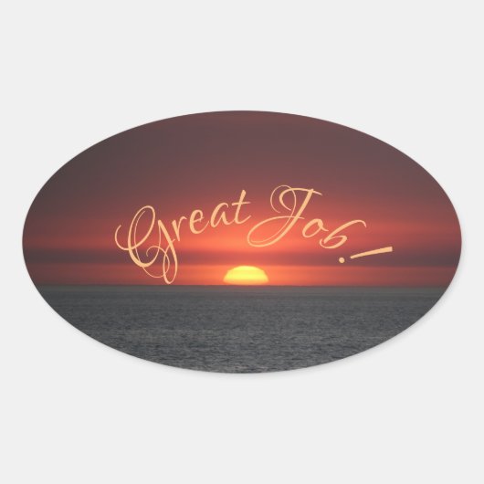 Gute Arbeit! Ovaler Aufkleber (Vorderseite)