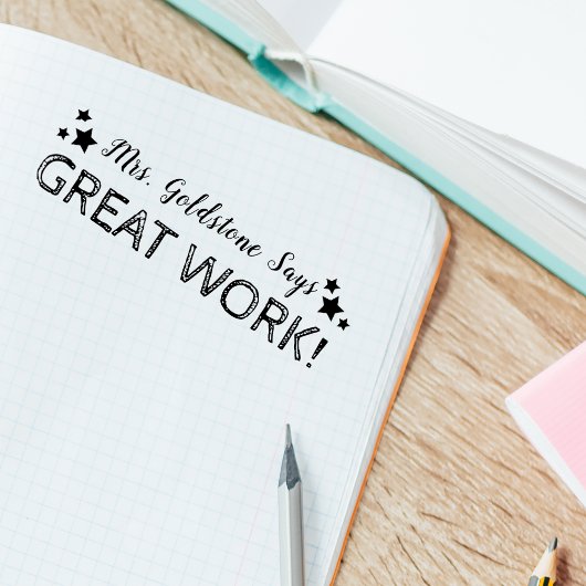 Gute Arbeit | Personalisierte Lehrkräfte Permastempel