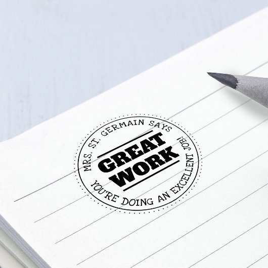 Gute Arbeit | Personalisierte Lehrkräfte Permastempel