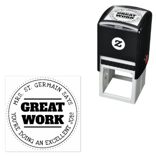 Gute Arbeit | Personalisierte Lehrkräfte Permastempel (Beispiel)