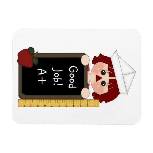 Gute Arbeit!-Rag-Puppe mit Chalkboard Magnet (Horizontal)