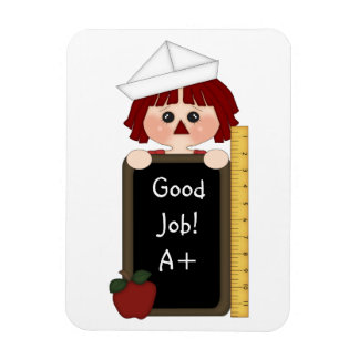 Gute Arbeit!-Rag-Puppe mit Chalkboard Magnet