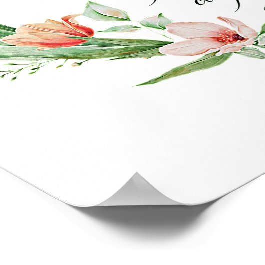 Gute Arbeit, rosa Tulpen Poster (Ecke)