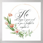 Gute Arbeit, rosa Tulpen Poster (Vorne)