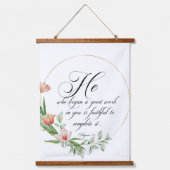 Gute Arbeit, rosa Tulpen Wandteppich Mit Holzrahmen (Vorderseite)