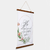 Gute Arbeit, rosa Tulpen Wandteppich Mit Holzrahmen (Gewinkelt)