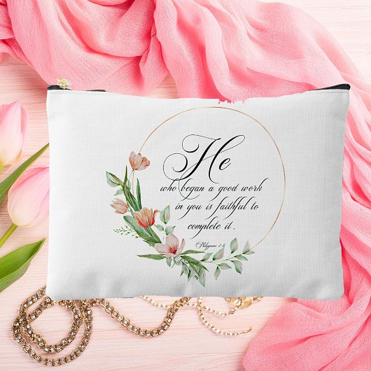 Gute Arbeit, rosa Tulpen Zubehörtasche