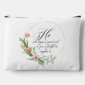 Gute Arbeit, rosa Tulpen Zubehörtasche (Vorderseite)