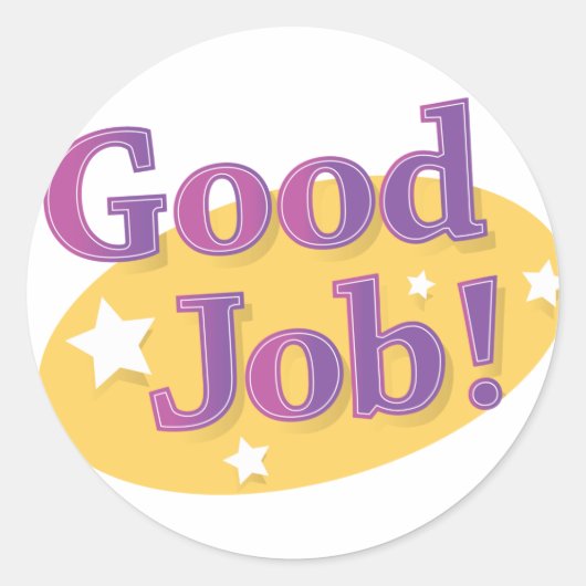 Gute Arbeit! Runder Aufkleber (Vorderseite)