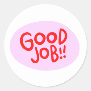 Gute Arbeit Runder Aufkleber