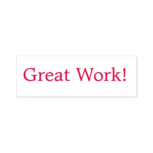 "Gute Arbeit!" Selbsteinfärbender Stempel (Design)