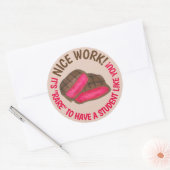 Gute Arbeit! Selten ein Student wie du Steak. Runder Aufkleber (Umschlag)