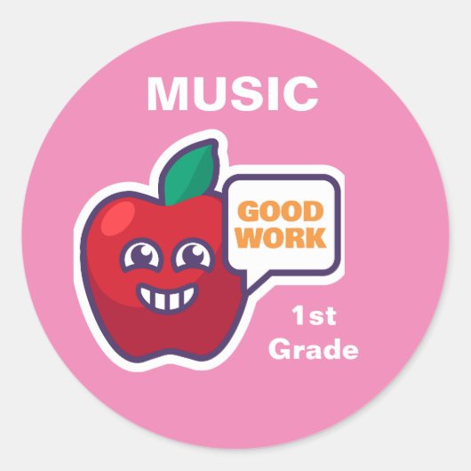 Gute Arbeit! Sticker für Studentenmusik individual (Vorderseite)