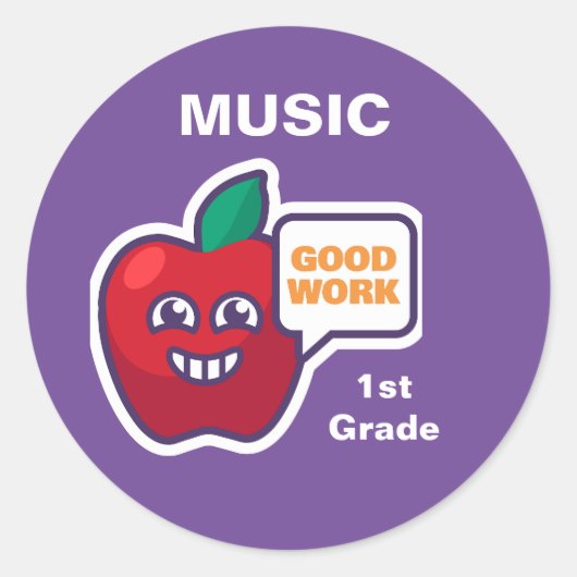 Gute Arbeit! Sticker für Studentenmusik individual (Vorderseite)