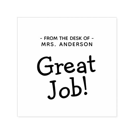 Gute Arbeit vom Schreibtisch aus Permastempel (Design)