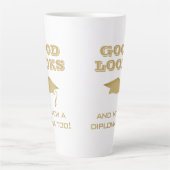 Gute Ausblicke und jetzt Diploma zu lustiger Absch Milchtasse (Vorderseite)