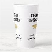 Gute Ausblicke und jetzt Diploma zu lustiger Absch Milchtasse (Vorderseite)