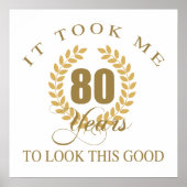 Gute Aussicht 80. Geburtstag Poster (Vorne)