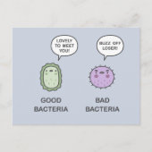 Gute Bakterien, schlechte Bakterien Einladungspostkarte (Vorderseite)