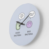 Gute Bakterien, schlechte Bakterien Große Wanduhr (Winkel)