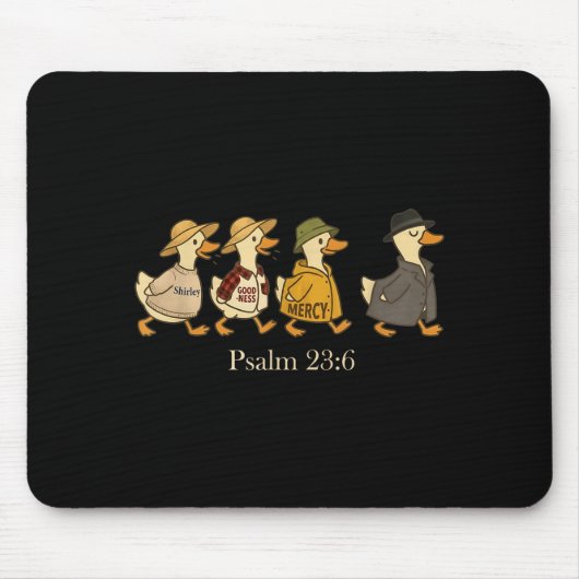 Güte Barmherzigkeit psalm 23_6 Gans christlicher G Mousepad (Vorne)