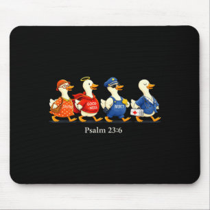 Güte Barmherzigkeit Psalm 23_6 lustige Gans christ Mousepad