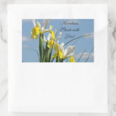 Güte beginnt mit Dir! Aufkleber Blue Sky Irises (Tasche)