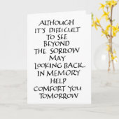 ***GUTE BEILEID*** FREUND- ODER FAMILIENKARTE KARTE (Gelbe Blume)