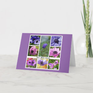 Gute Besserung Anemone Fotocollage Einladung