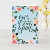 Gute Besserung - floral Karte (Gelbe Blume)