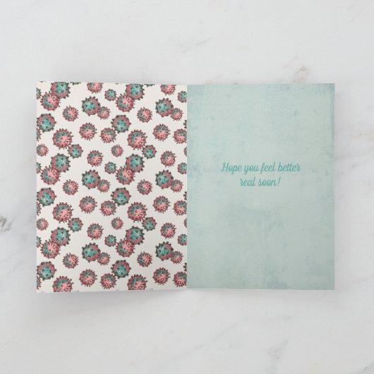 Gute Besserung | Förderung | Covid 19 Corona-Virus Karte (Innenseite)