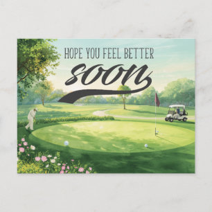 Gute Besserung für den Golfer Postkarte